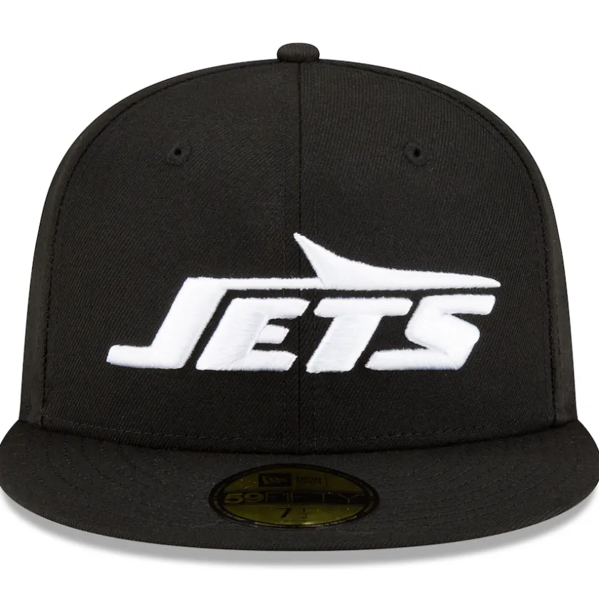 Fitted^New York Jets Men's New Era Black B-Dub 59FIFTY Fitted Hat