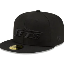 Hats|Men^New York Jets Men's New Era Black Black On Black 59FIFTY Fitted Hat