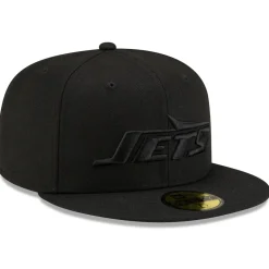 Hats|Men^New York Jets Men's New Era Black Black On Black 59FIFTY Fitted Hat