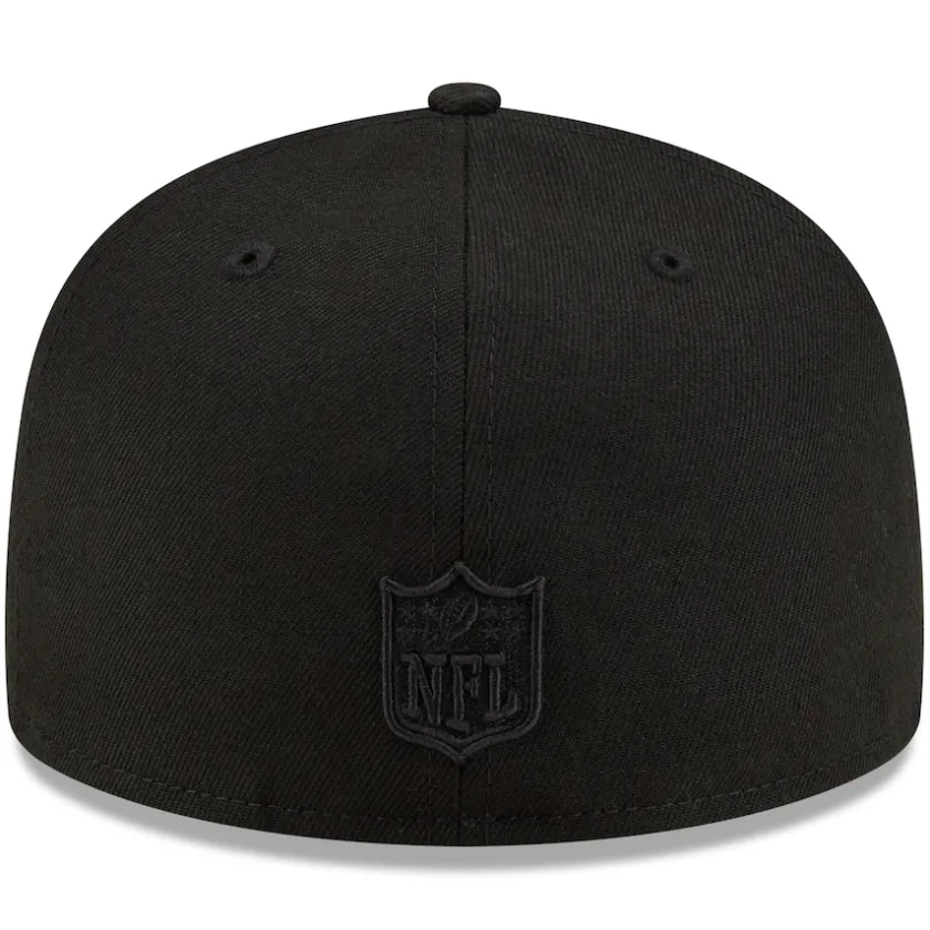 Hats|Men^New York Jets Men's New Era Black Black On Black 59FIFTY Fitted Hat