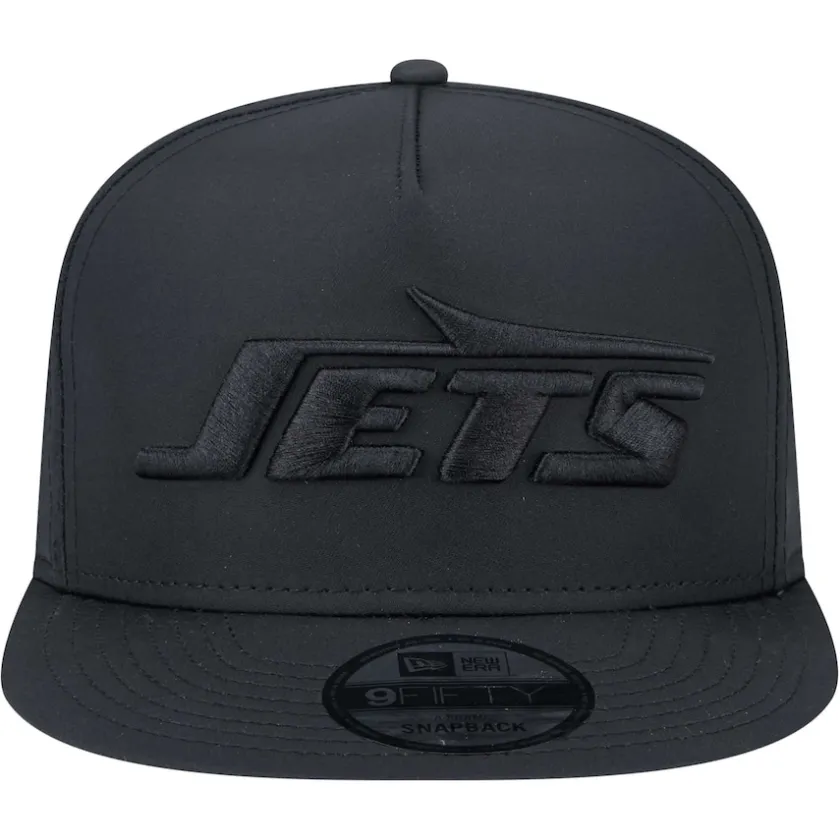 Hats|Men^New York Jets Men's New Era Black Hydro A-Frame 9FIFTY Snapback Hat