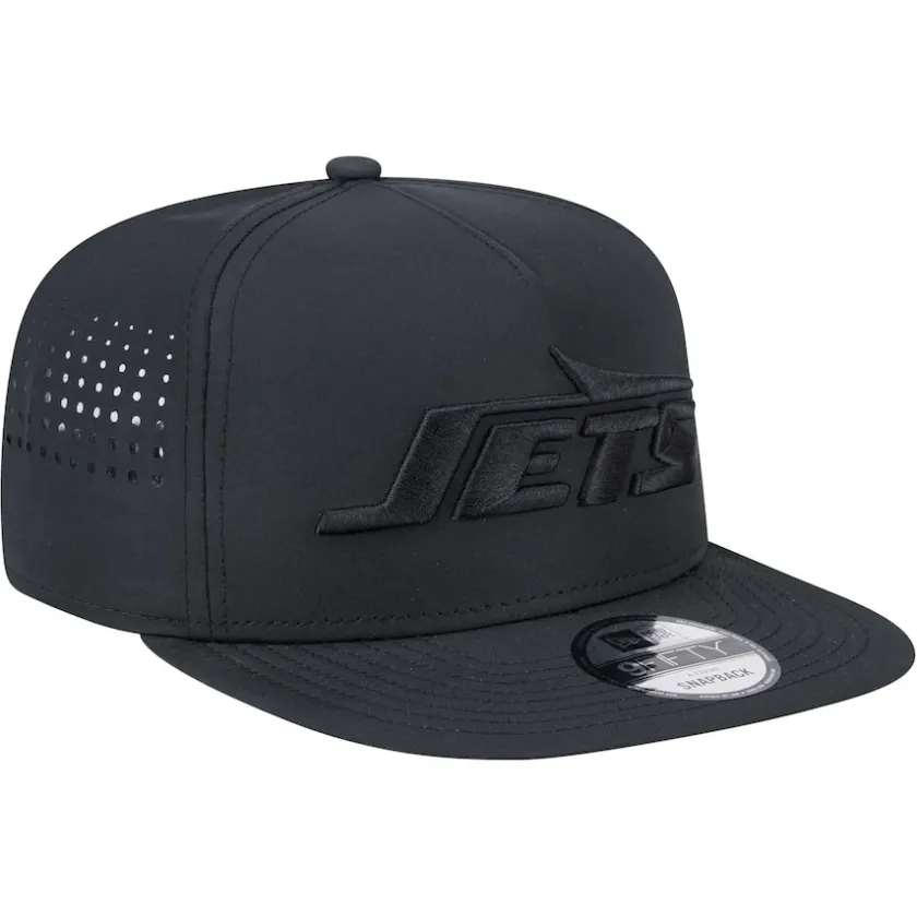Hats|Men^New York Jets Men's New Era Black Hydro A-Frame 9FIFTY Snapback Hat
