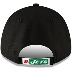 Adjustable^New York Jets Men's New Era Black The League Throwback 9FORTY Adjustable Hat