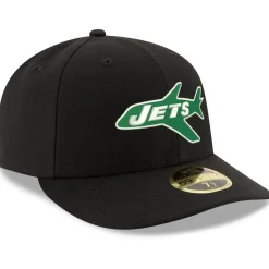 Fitted^New York Jets Men's New Era Black Omaha Throwback Low Profile 59FIFTY Fitted Hat