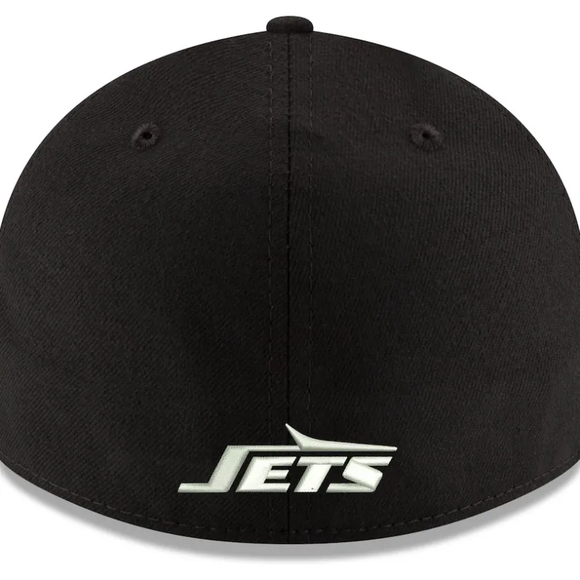 Fitted^New York Jets Men's New Era Black Omaha Throwback Low Profile 59FIFTY Fitted Hat