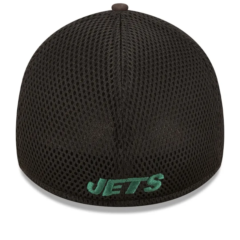 Hats|Men^New York Jets Men's New Era Black Team Neo 39THIRTY Flex Hat