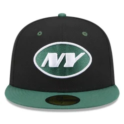 Fitted^New York Jets Men's New Era Black/Green Flipside 2Tone 59FIFTY Fitted Hat
