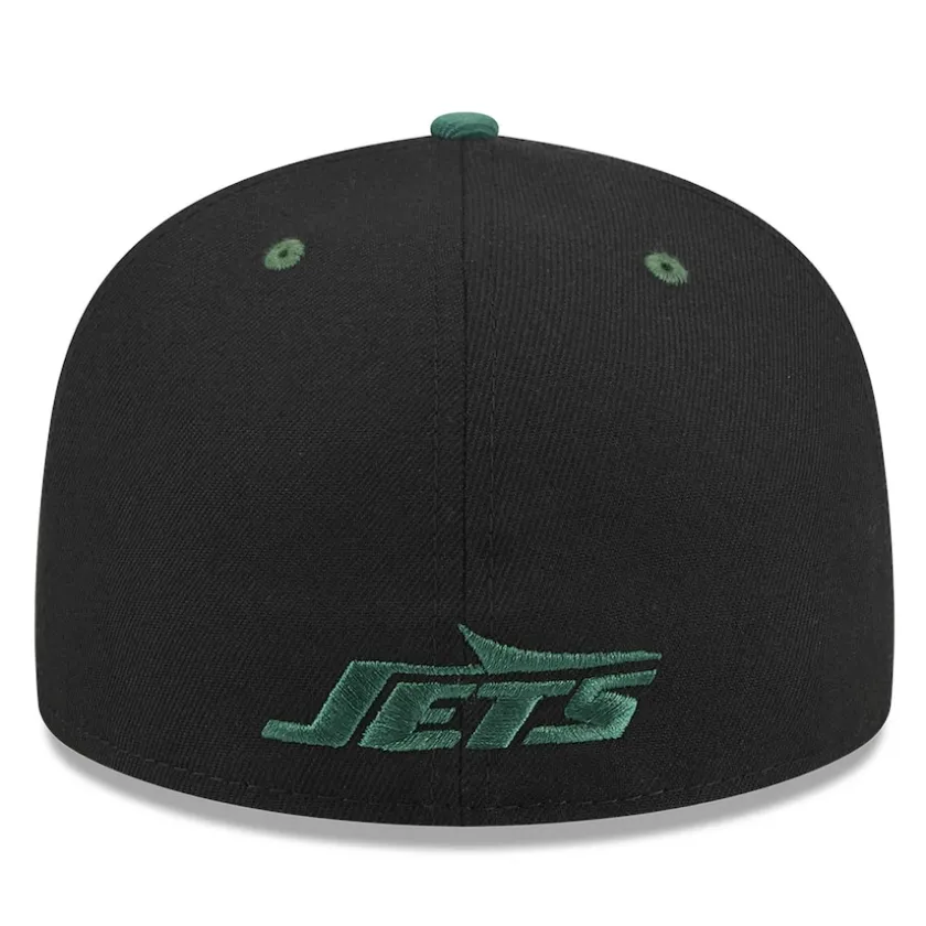 Fitted^New York Jets Men's New Era Black/Green Flipside 2Tone 59FIFTY Fitted Hat