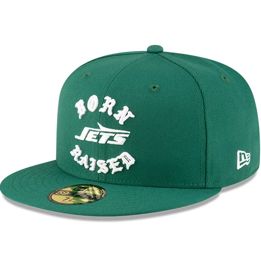 Fitted^New York Jets Men's New Era Born X Raised Green 59FIFTY Fitted Hat