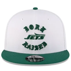 Snapback^New York Jets Men's New Era Born X Raised White/Green 9FIFTY Snapback Hat