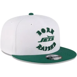 Snapback^New York Jets Men's New Era Born X Raised White/Green 9FIFTY Snapback Hat