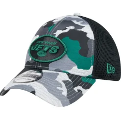 Flex^New York Jets Men's New Era Camo/Black Active 39THIRTY Flex Hat