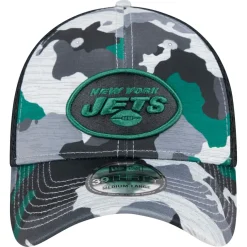 Flex^New York Jets Men's New Era Camo/Black Active 39THIRTY Flex Hat