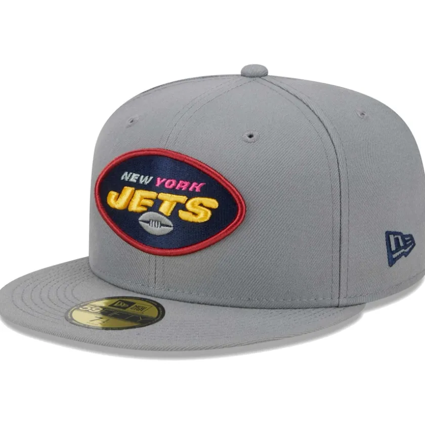 Fitted^New York Jets Men's New Era Gray Color Pack 59FIFTY Fitted Hat