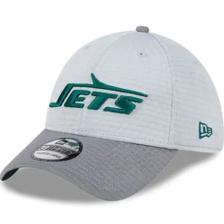 Flex^New York Jets Men's New Era Gray 2024 NFL Training Camp 39THIRTY Flex Hat