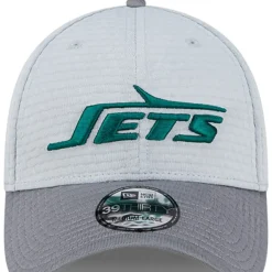 Flex^New York Jets Men's New Era Gray 2024 NFL Training Camp 39THIRTY Flex Hat