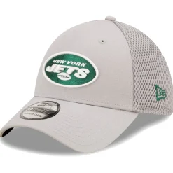 Flex^New York Jets Men's New Era Gray Team Neo 39THIRTY Flex Hat