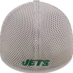 Flex^New York Jets Men's New Era Gray Team Neo 39THIRTY Flex Hat