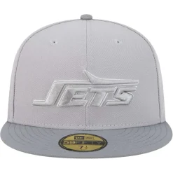 Fitted^New York Jets Men's New Era Gray/Graphite Iron Cloud 59FIFTY Fitted Hat