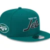 Snapback^New York Jets Men's New Era Green Main Script 9FIFTY Snapback Hat
