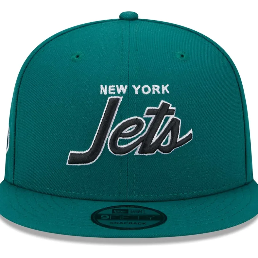 Snapback^New York Jets Men's New Era Green Main Script 9FIFTY Snapback Hat