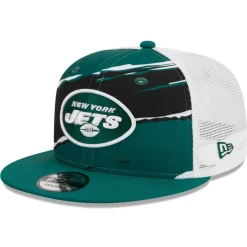 Snapback^New York Jets Men's New Era Green Tear Trucker 9FIFTY Snapback Hat