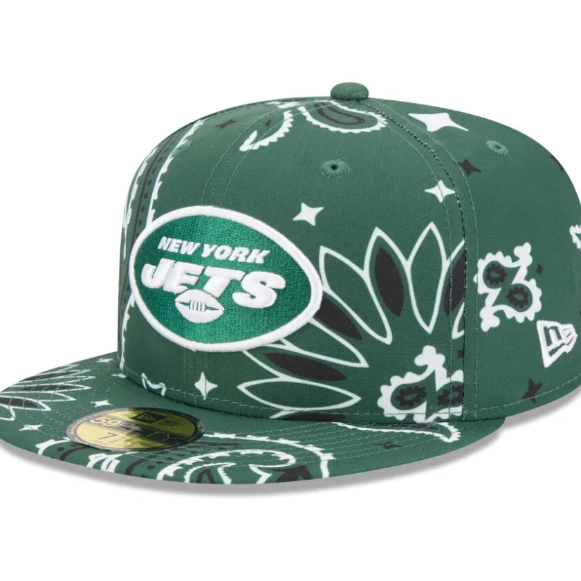 Fitted^New York Jets Men's New Era Green Paisley 59FIFTY Fitted Hat