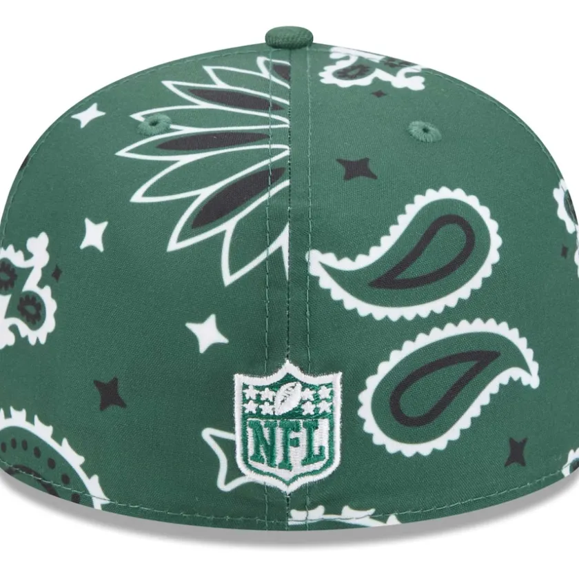 Fitted^New York Jets Men's New Era Green Paisley 59FIFTY Fitted Hat