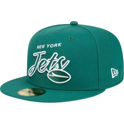 Hats|Men^New York Jets Men's New Era Green Script Sided 59FIFTY Fitted Hat