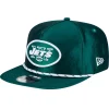 Snapback^New York Jets Men's New Era Green Throwback Rope Golfer Snapback Hat