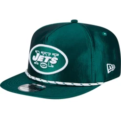 Snapback^New York Jets Men's New Era Green Throwback Rope Golfer Snapback Hat
