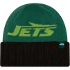 Knit^New York Jets Men's New Era Green Oversize Cuffed Knit Hat
