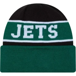 Hats|Men^New York Jets Men's New Era Green Reverse Cuffed Knit Hat
