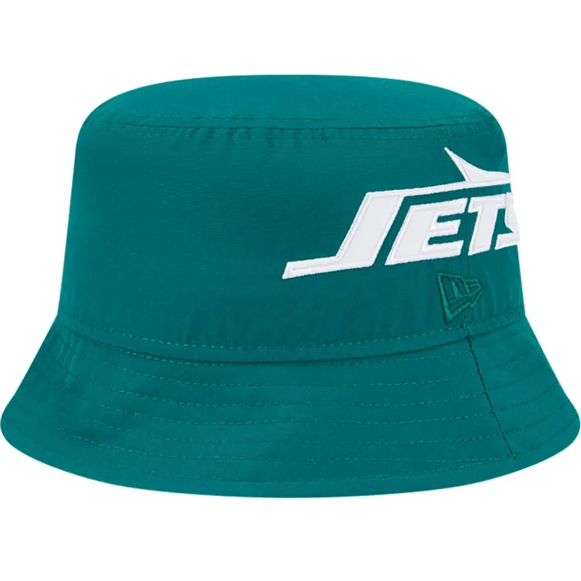 Bucket^New York Jets Men's New Era Green Helmet Bucket Hat