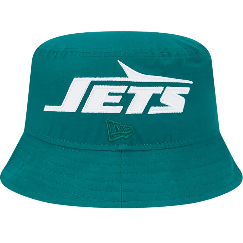 Bucket^New York Jets Men's New Era Green Helmet Bucket Hat