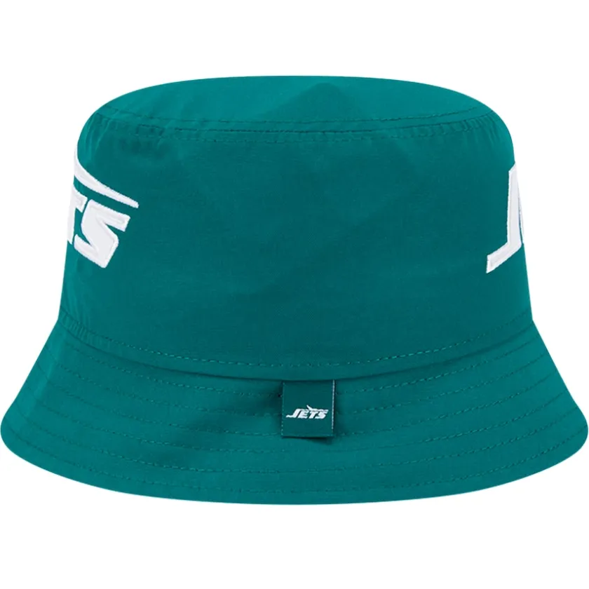 Bucket^New York Jets Men's New Era Green Helmet Bucket Hat