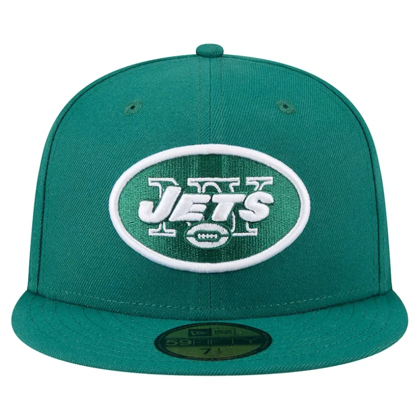 Hats|Men^New York Jets Men's New Era Green Throwback Main 59FIFTY Fitted Hat