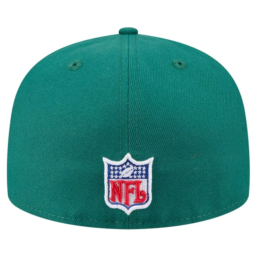 Hats|Men^New York Jets Men's New Era Green Throwback Main 59FIFTY Fitted Hat