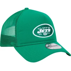 Adjustable^New York Jets Men's New Era Green 9FORTY A-Frame Trucker Adjustable Hat