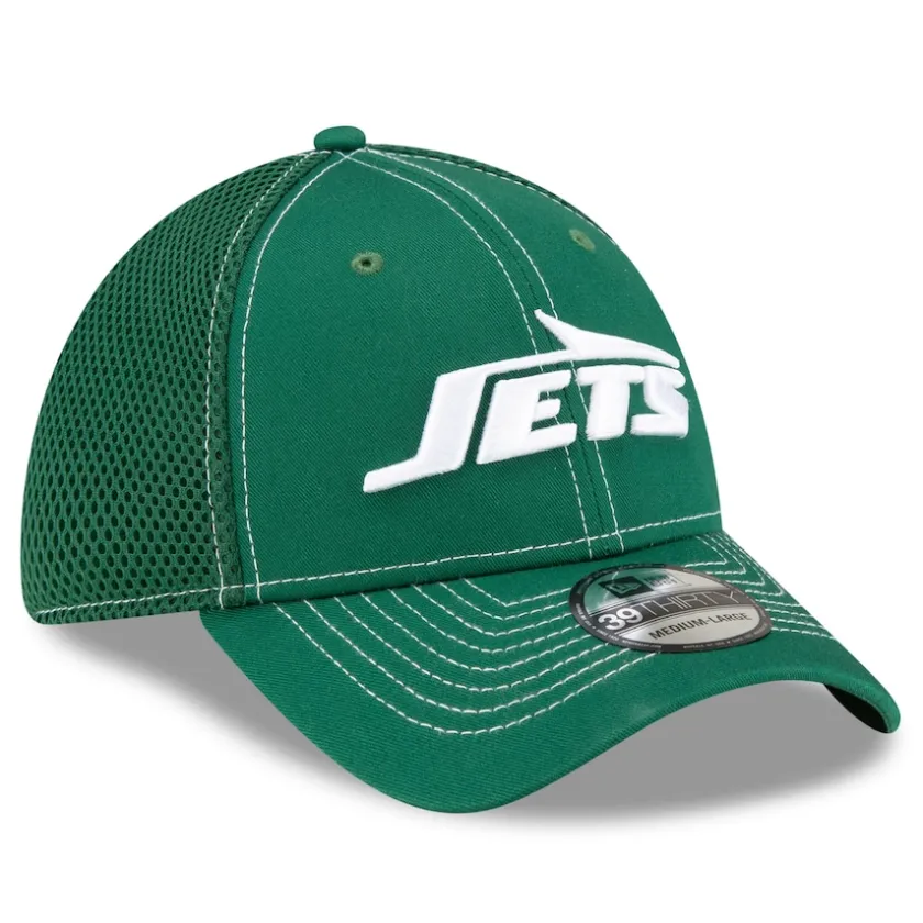 Flex^New York Jets Men's New Era Green NFL Neo 39THIRTY Flex Hat