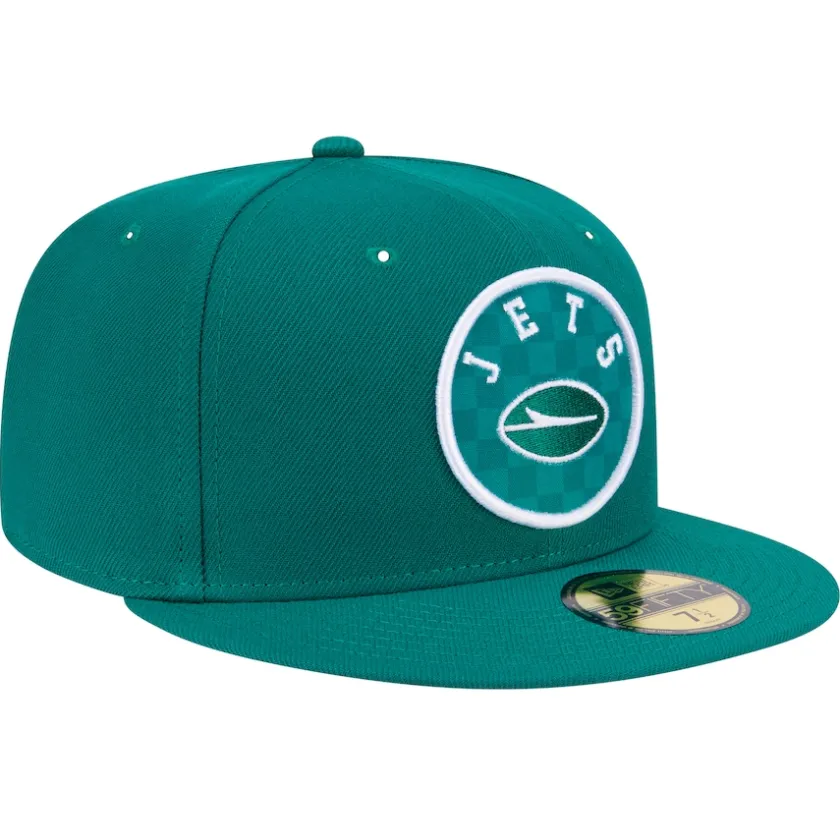 Fitted^New York Jets Men's New Era Green Checkered 59FIFTY Fitted Hat