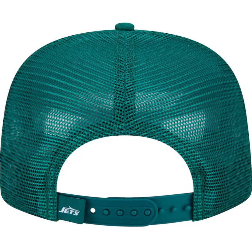 Snapback^New York Jets Men's New Era Green Forum Trucker 9FIFTY Snapback Hat