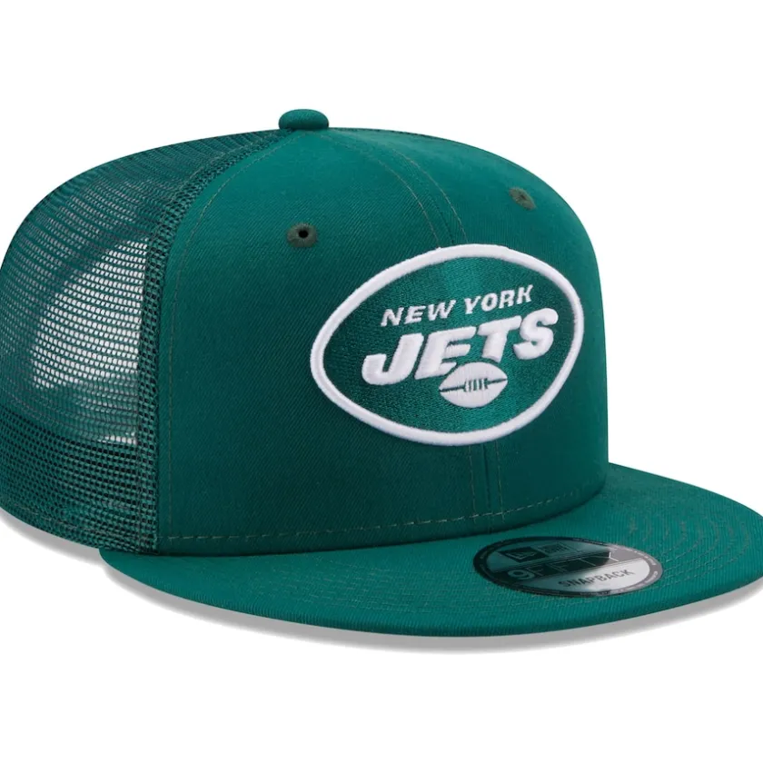 Adjustable|Snapback^New York Jets Men's New Era Green Classic Trucker 9FIFTY Snapback Hat