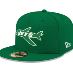 Fitted^New York Jets Men's New Era Kelly Green Omaha Throwback 59FIFTY Fitted Hat