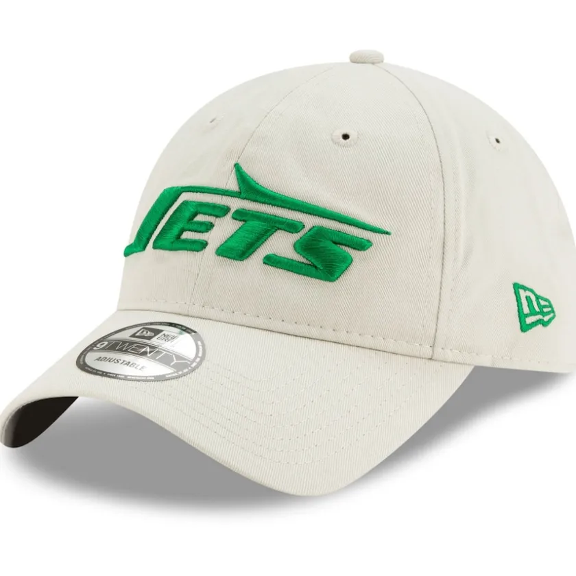 Hats|Men^New York Jets Men's New Era Khaki Playmaker Logo 9TWENTY Adjustable Hat