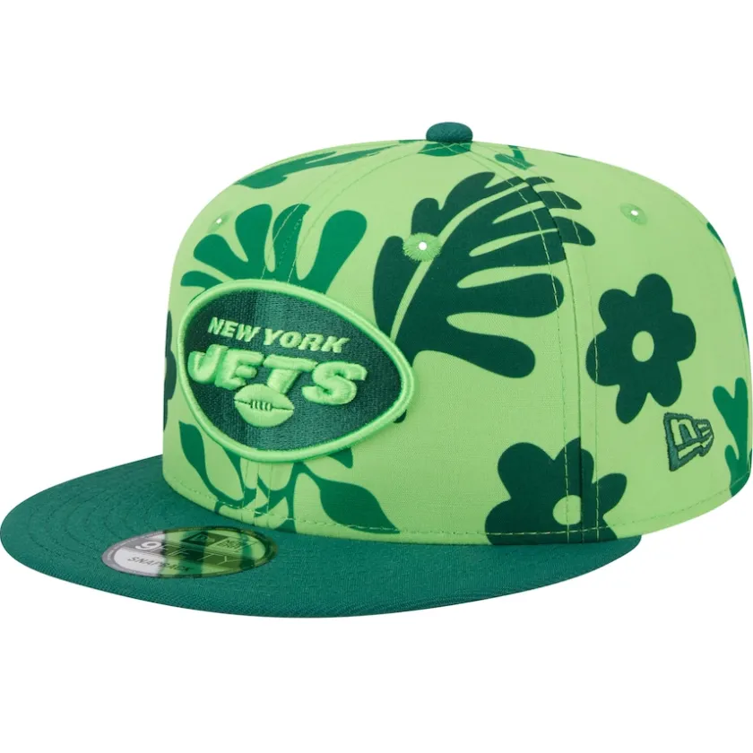 Snapback^New York Jets Men's New Era Light Green Leafy 9FIFTY Snapback Hat