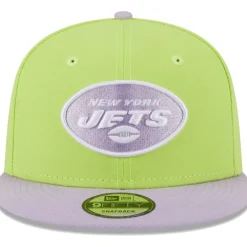 Snapback^New York Jets Men's New Era Neon Green/Lavender Two-Tone Color Pack 9FIFTY Snapback Hat