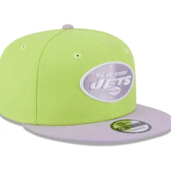 Snapback^New York Jets Men's New Era Neon Green/Lavender Two-Tone Color Pack 9FIFTY Snapback Hat