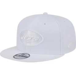 Snapback^New York Jets Men's New Era Main White On White 9FIFTY Snapback Hat