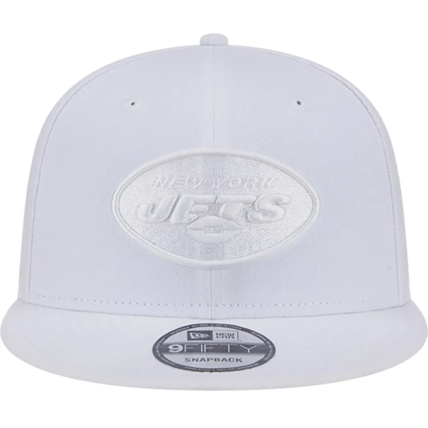 Snapback^New York Jets Men's New Era Main White On White 9FIFTY Snapback Hat